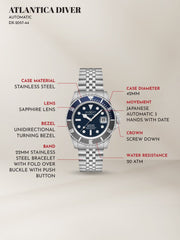 Duxot Duxot Atlantica Diver Automatic 24 Jewels Men's Watch -  DX-2057-44