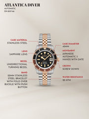 Duxot Duxot Atlantica Diver Automatic 24 Jewels Men's Watch -  DX-2057-66