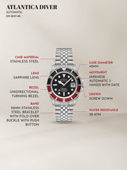 Duxot Duxot Atlantica Diver Automatic 24 Jewels Men's Watch -  DX-2057-88