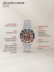 Duxot Duxot Atlantica Diver Automatic 24 Jewels Men's Watch -  DX-2057-99