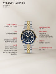 Duxot Duxot Atlantica Diver Automatic 24 Jewels Men's Watch -  DX-2057-AA