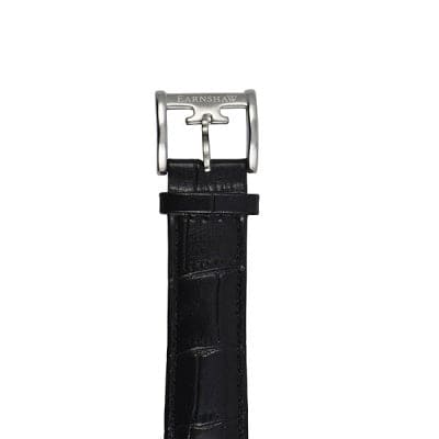 EARNSHAW OFFICER Swiss Made Multifunction Black Round Dial Men's Watch - ES-0017-01
