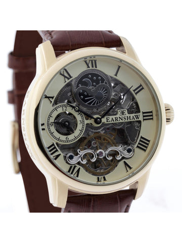 Earnshaw Longitude Skeleton Automatic Dual Time Men's Watch - ES-8006-06