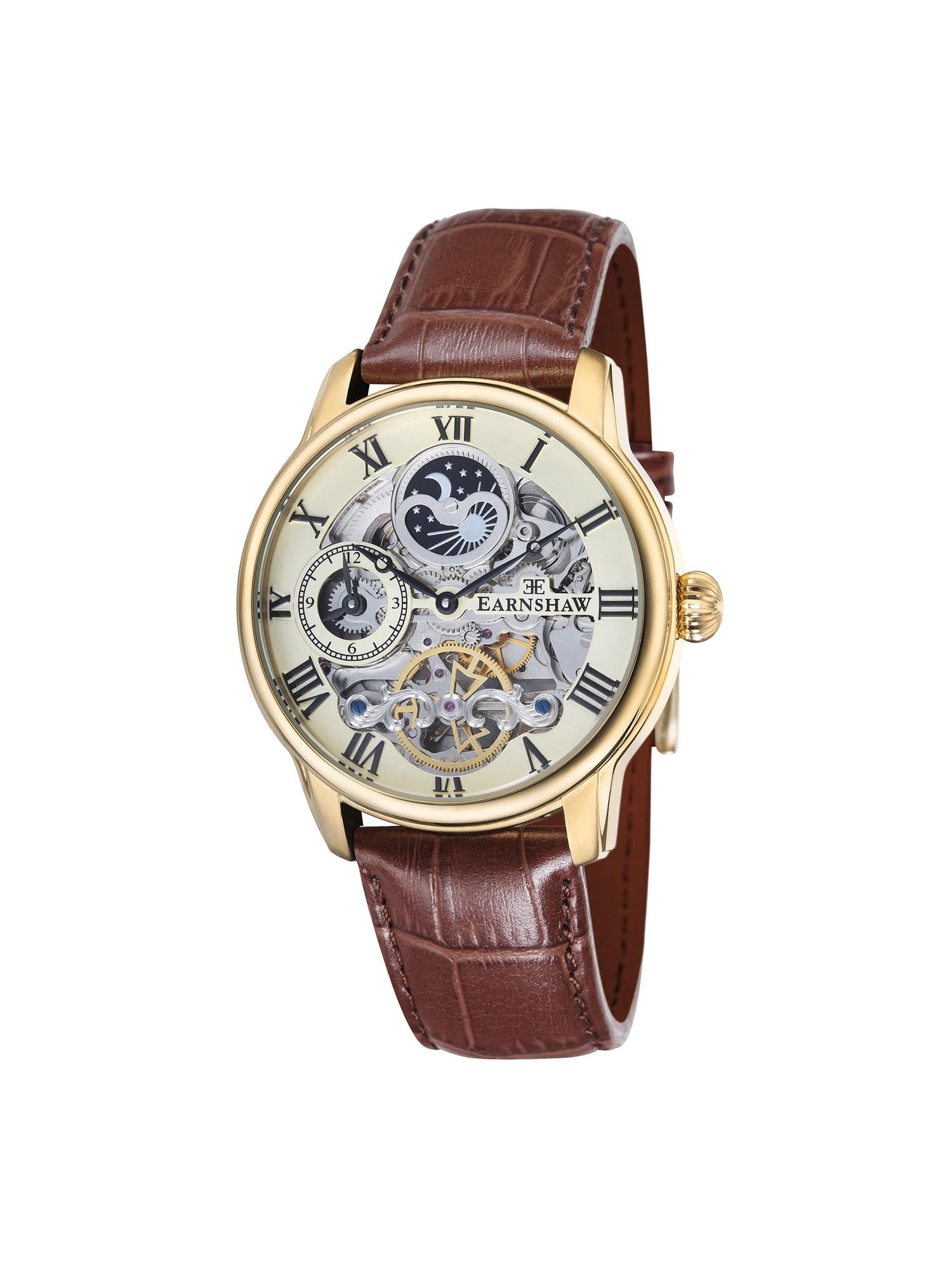 Earnshaw Longitude Skeleton Automatic Dual Time Men's Watch - ES-8006-06