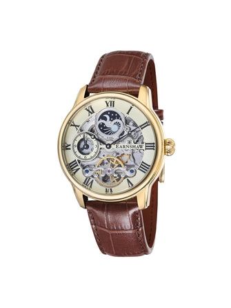 Earnshaw Longitude Skeleton Automatic Dual Time Men's Watch - ES-8006-06