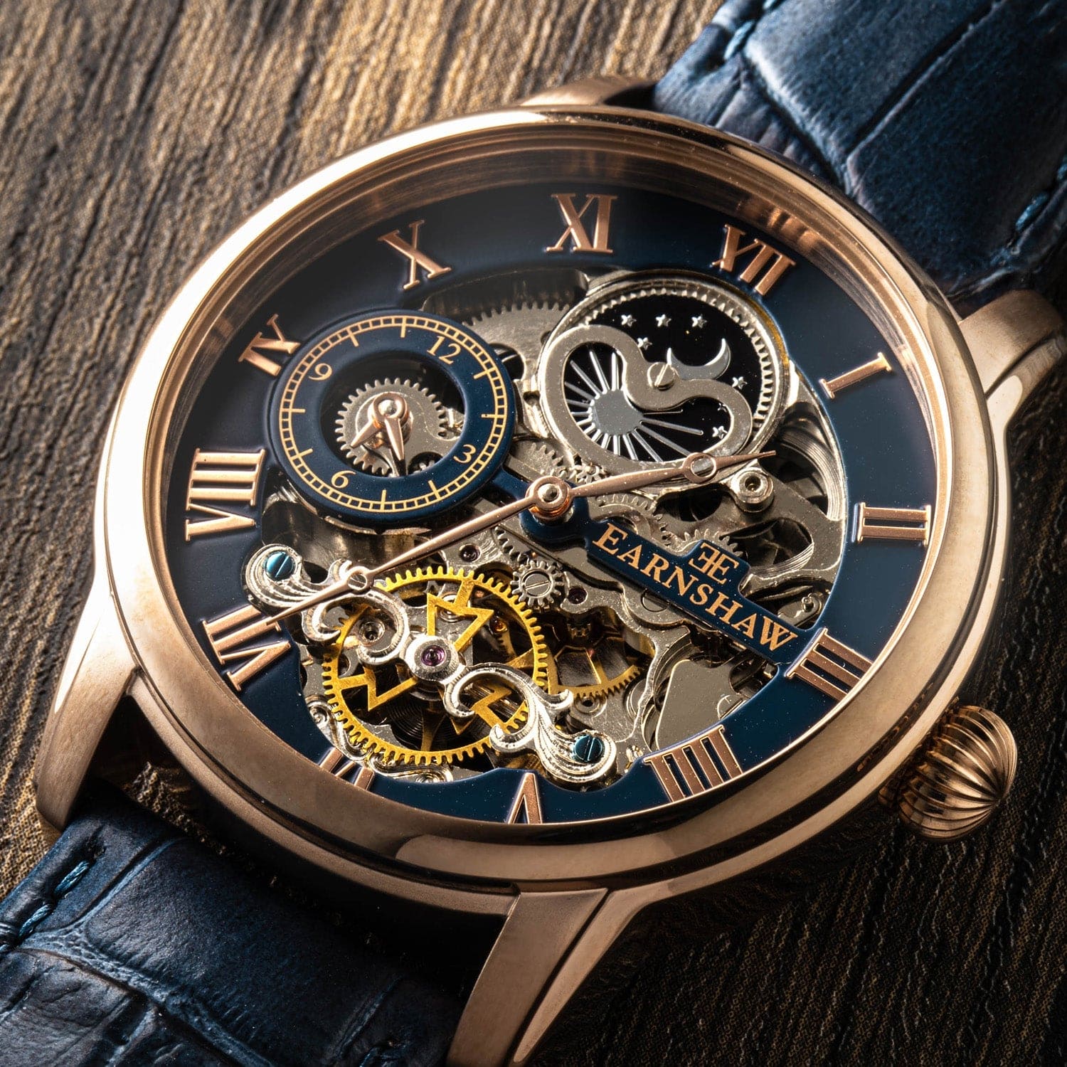 Earnshaw Longitude Automatic Skeleton Multifunction Men's Watch -  ES-8006-0A