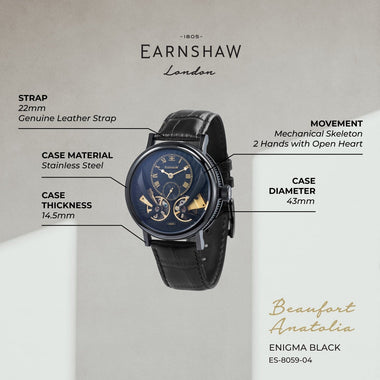 Earnshaw Beaufort Anatolia Mechanical Automatic Men's Watch -  ES-8059-04