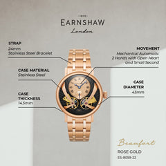 Earnshaw Beaufort Automatic 40 Jewels Men's Watch -  ES-8059-22