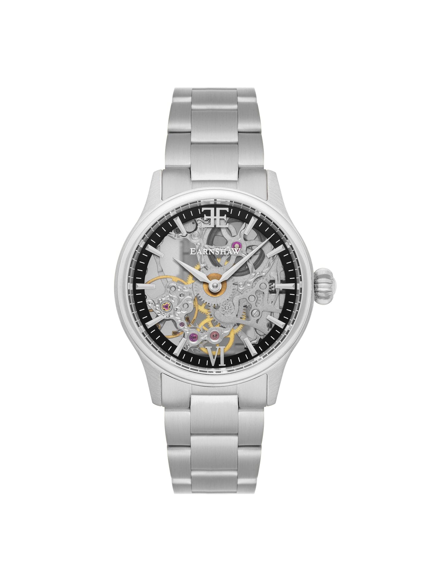 Earnshaw Mechanical Skeleton 17 Jewels Men's Watch - ES-8061-11