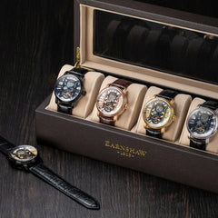 EARNSHAW WESTMINSTER Mechanical Automatic Black Round Dial Men's Watch- ES-8095-05