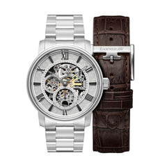 EARNSHAW WHITEHALL LIMITED EDITION Automatic Skeleton Men's Watch with Additional Strap - ES-8120-33