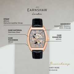 Earnshaw Beauchamp Automatic Skeleton Men's Watch -  ES-8148-08