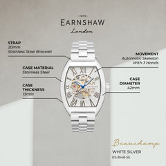 Earnshaw Beauchamp Automatic Skeleton Men's Watch -  ES-8148-55