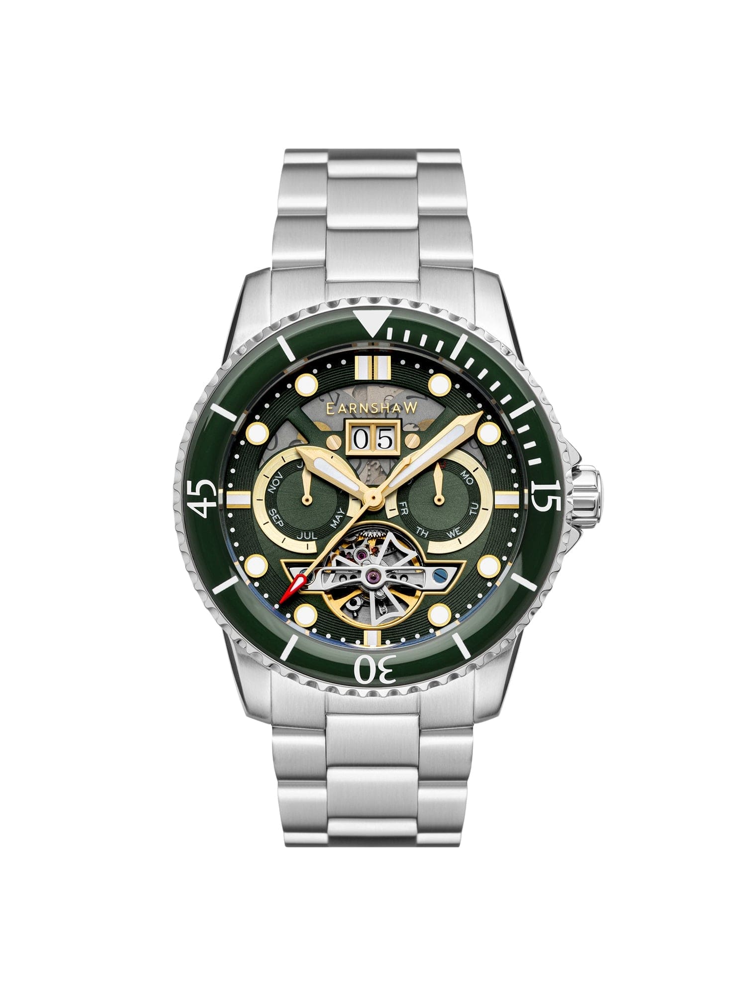 Earnshaw Duncan Grand Date Open Heart  Multifunction Men's Watch -  ES-8174-33
