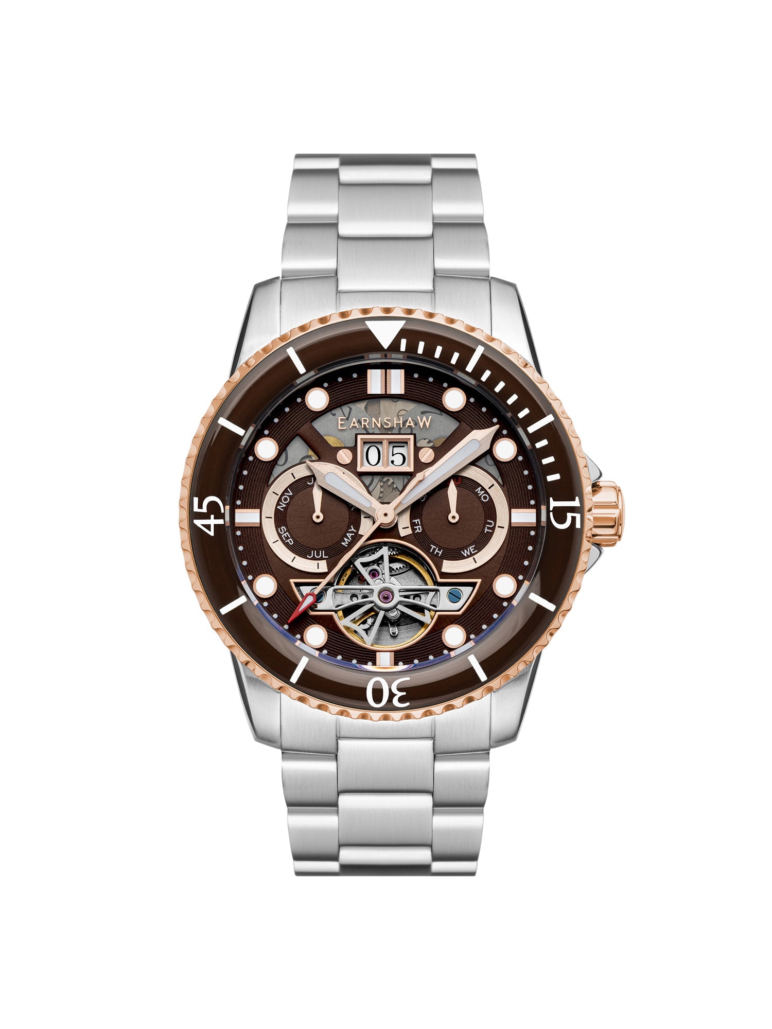Earnshaw Duncan Grand Date Open Heart  Multifunction Men's Watch -  ES-8174-55