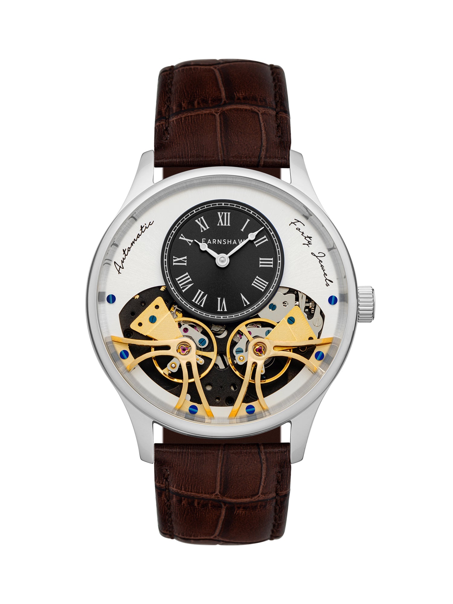 Earnshaw Scientists Faraday Double Barrel Automatic 40 Jewels Men's Watch -  ES-8179-03