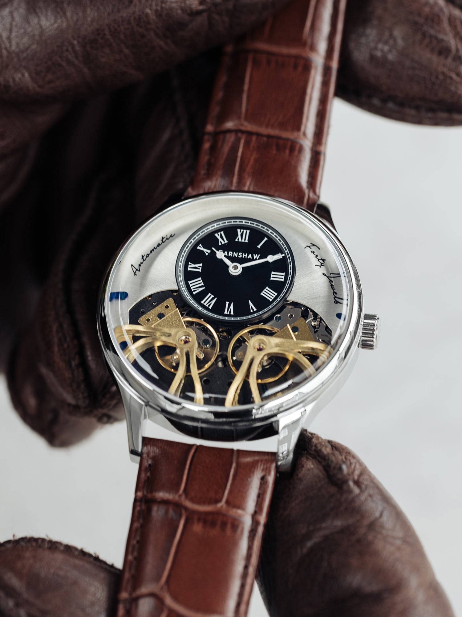 Earnshaw Scientists Faraday Double Barrel Automatic 40 Jewels Men's Watch -  ES-8179-03