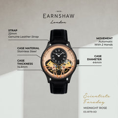 Earnshaw Scientists Faraday Double Barrel Automatic Men's Watch -  ES-8179-0D