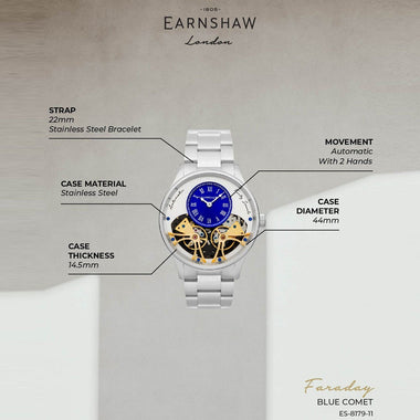 Earnshaw Scientists Faraday Automatic Men's Watch -  ES-8179-11