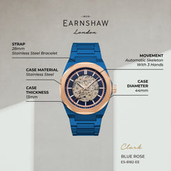 Earnshaw Automatic Skeleton Men's Watch - ES-8182-EE