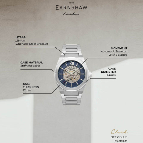 Earnshaw Discovery Clark  Automatic Men's Watch -  ES-8183-33