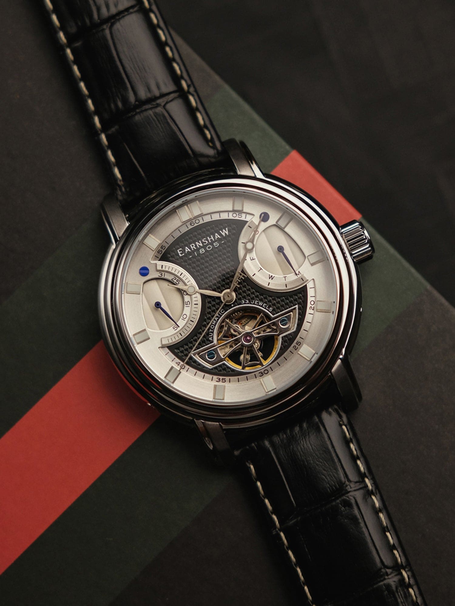 Earnshaw Retrograde Open Heart Automatic Men's Watch -  ES-8184-01