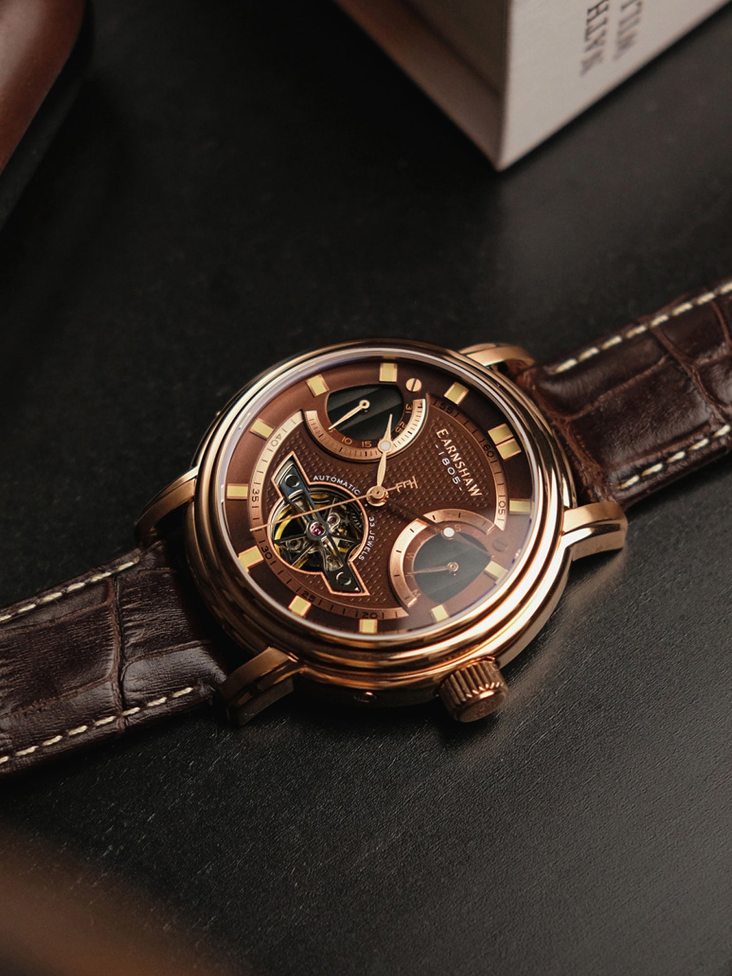 Earnshaw Retrograde Open Heart Automatic Men's Watch -  ES-8184-05