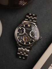 Earnshaw Retrograde Open Heart Automatic Men's Watch -  ES-8184-11