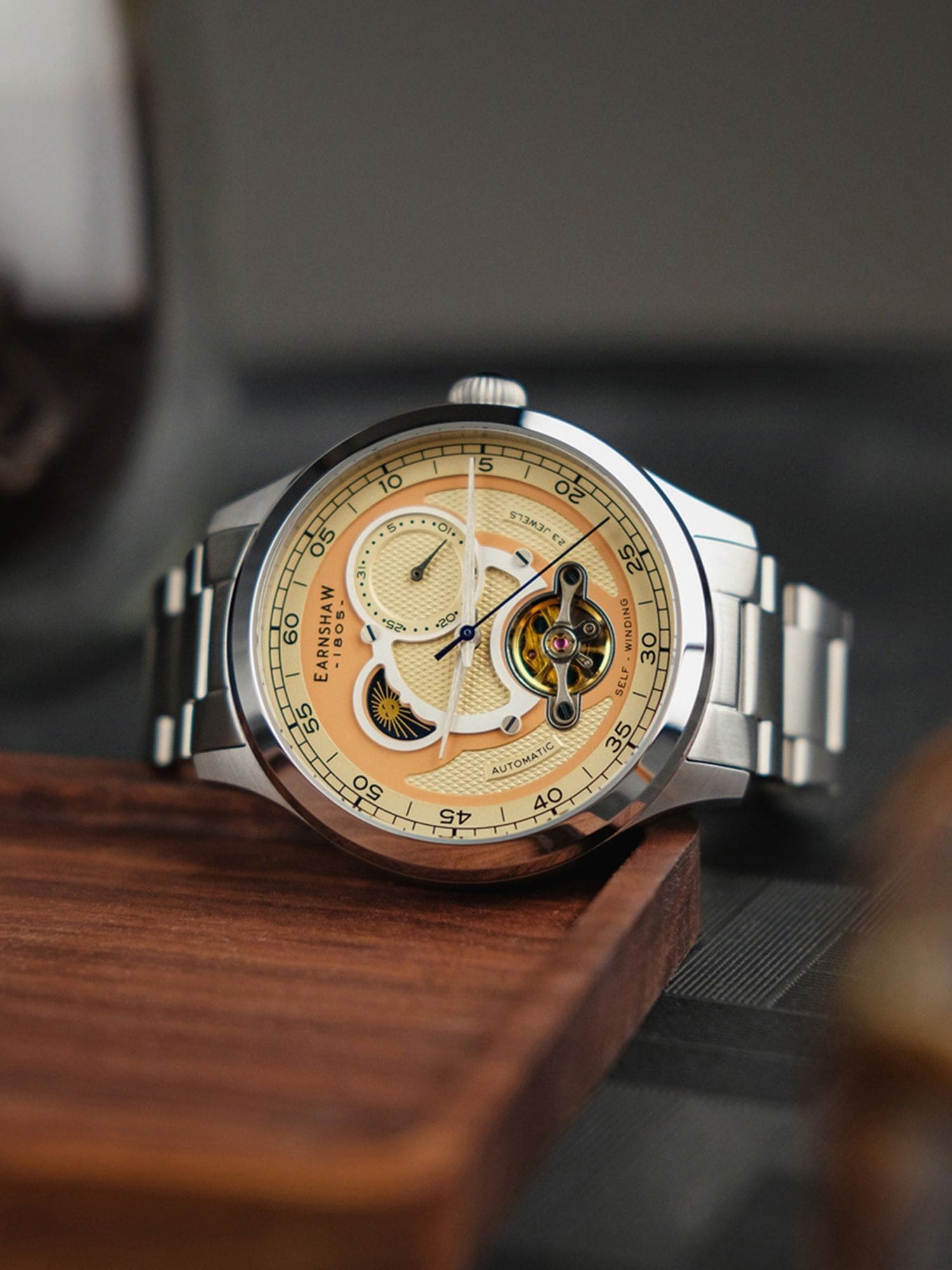 Earnshaw Moonphase Automatic Men's Watch - ES-8193-33