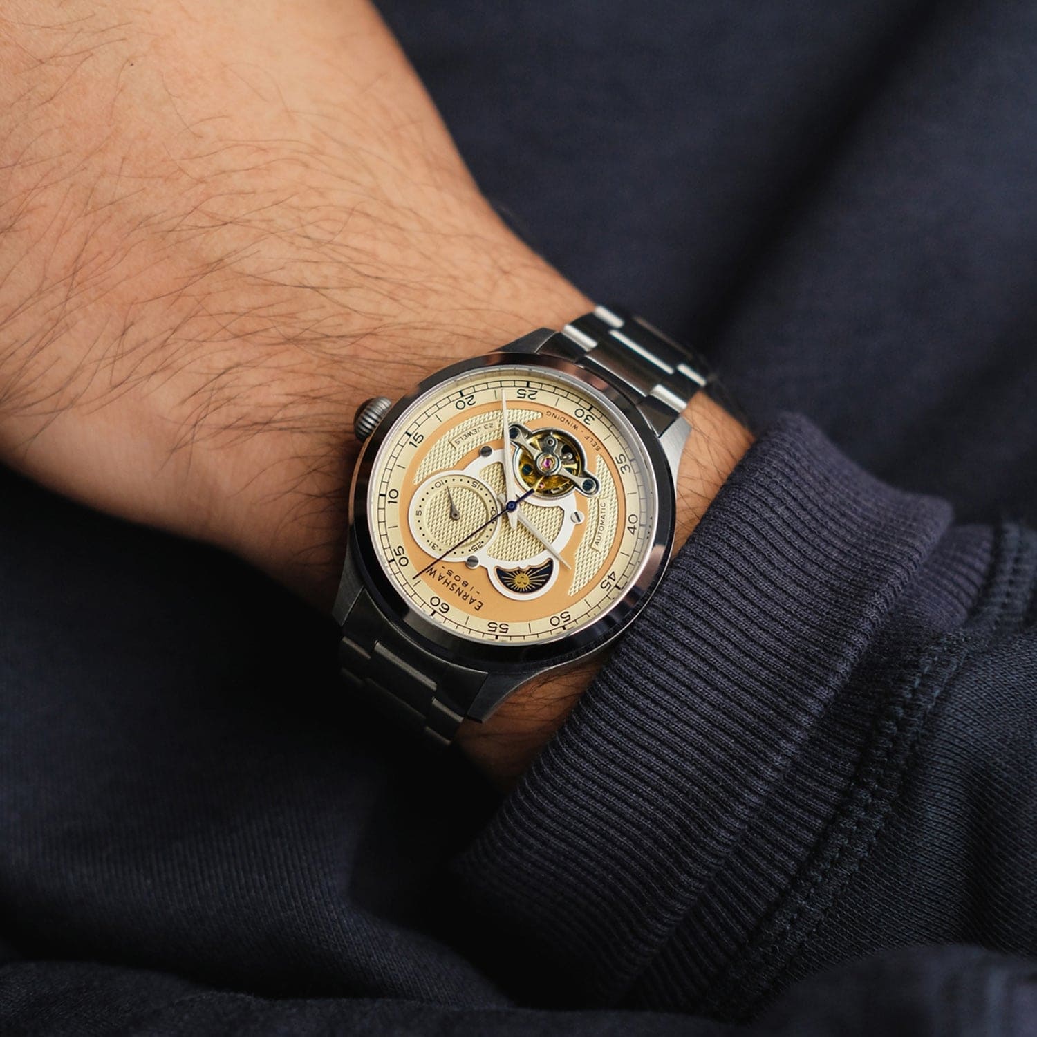 Earnshaw Moonphase Automatic Men's Watch - ES-8193-33