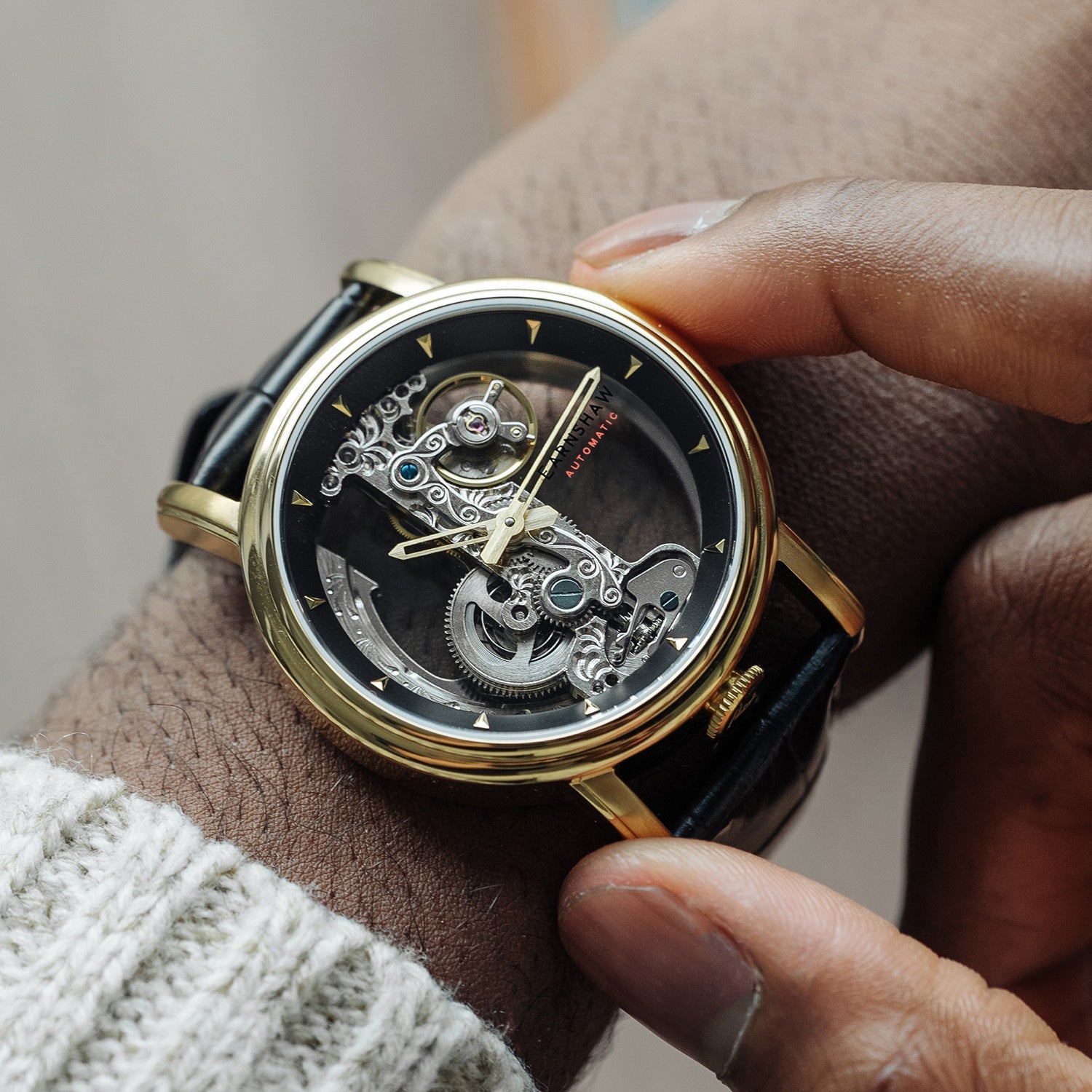 Earnshaw Automatic Skeleton Men's Watch - ES-8225-04