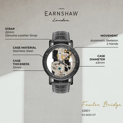 Earnshaw Fowler Bridge Automatic Men's Watch - ES-8225-07