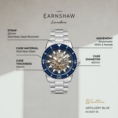 Earnshaw Wallis Automatic Men's Watch -  ES-8227-33