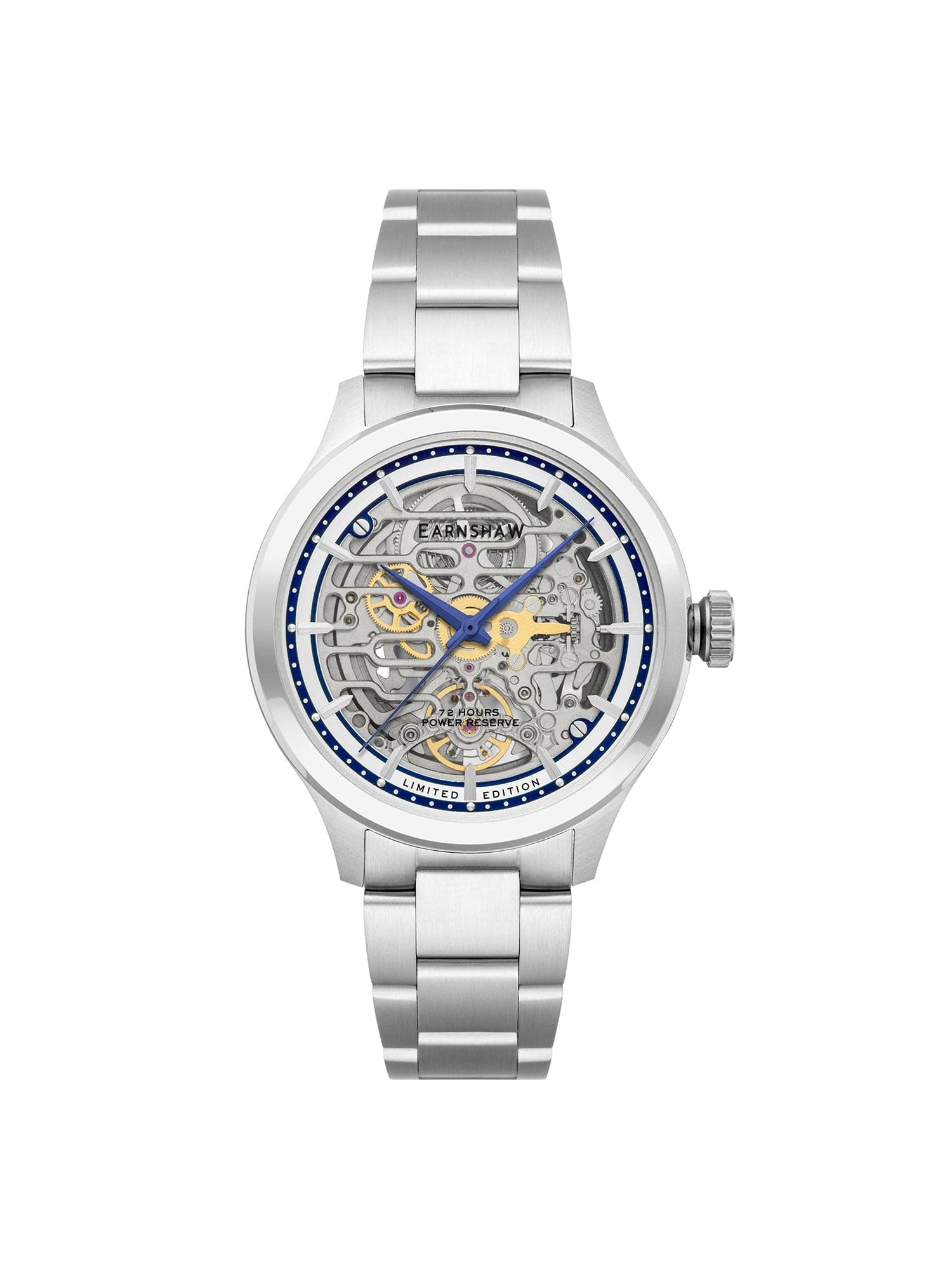 Earnshaw Limited Edition Automatic Skeleton 72 Hours Power Reserve Men's Watch - ES-8229-22