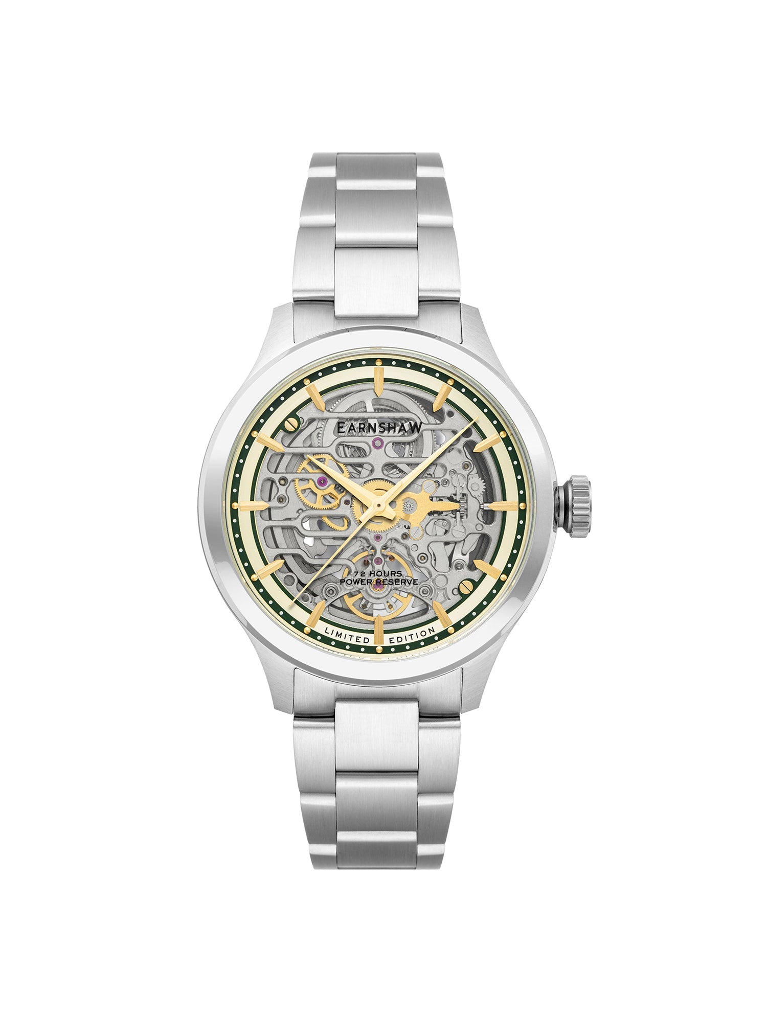 Earnshaw Limited Edition Automatic Skeleton 72 Hours Power Reserve Men's Watch - ES-8229-33