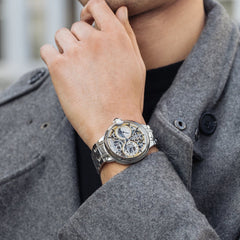 Earnshaw Barallier Dual Time Men's Watch -  ES-8242-11