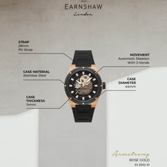 Earnshaw Armstrong Open Heart Automatic Men's Watch -  ES-8252-01
