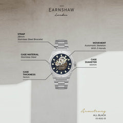 Earnshaw Armstrong Open Heart Automatic Men's Watch -  ES-8252-33