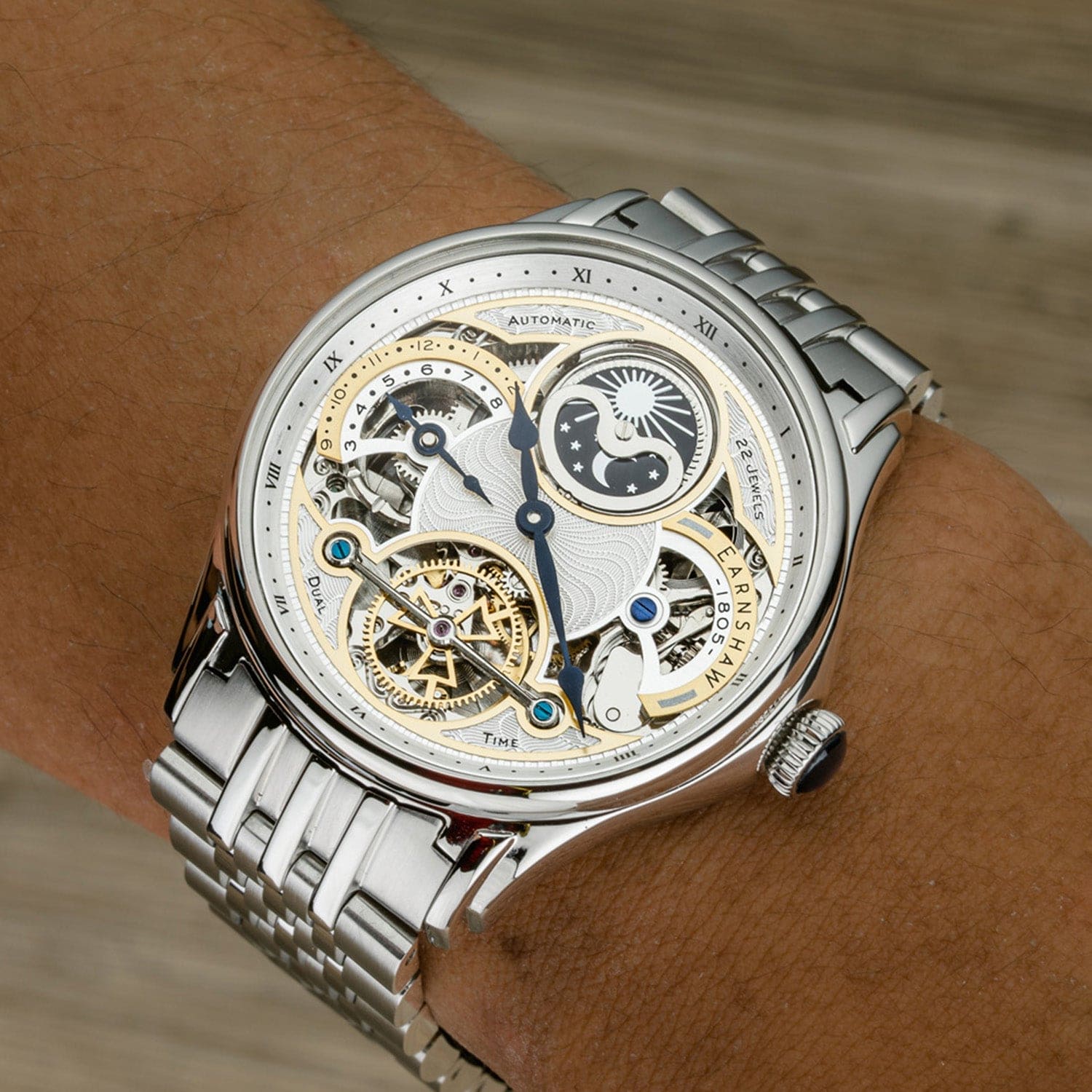 Earnshaw Nasmyth  Dual Time Men's Watch -  ES-8259-11