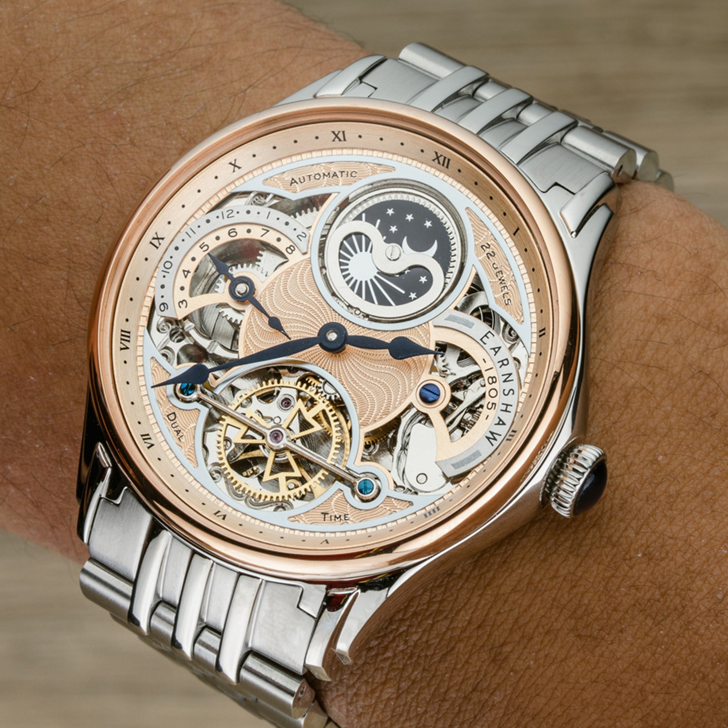 Earnshaw Nasmyth  Dual Time Men's Watch -  ES-8259-55