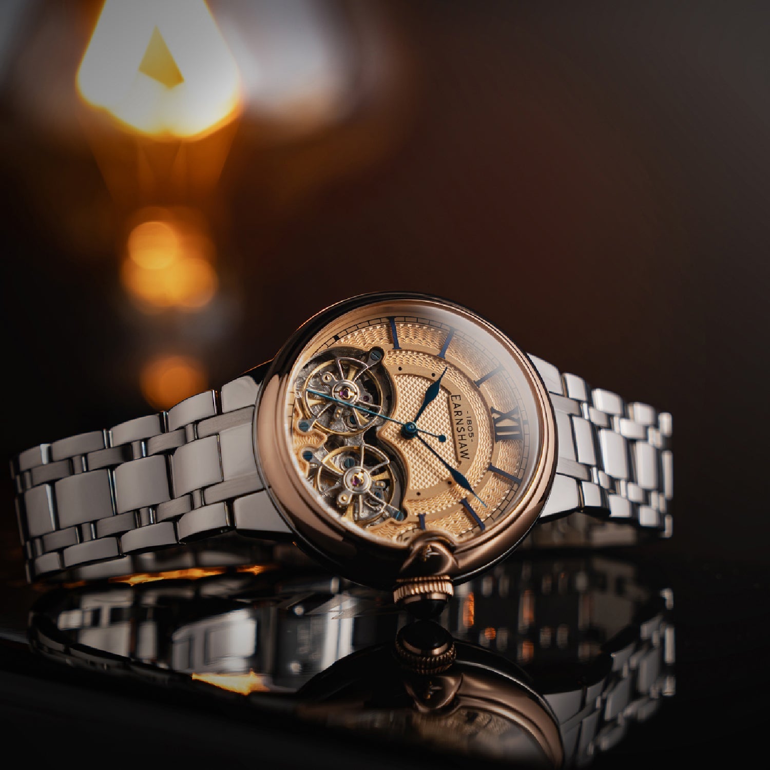 Earnshaw Barralier Double Heart Automatic Men's Watch -  ES-8266-55