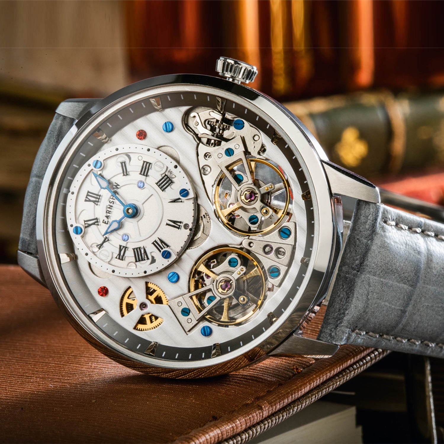 Earnshaw Brewster Double Barrel Automatic Men's Watch -  ES-8273-02