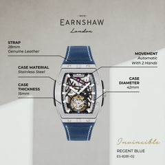 Earnshaw Invincible Limited Edition Tourbillon Automatic Men's Watch - ES-8281-02