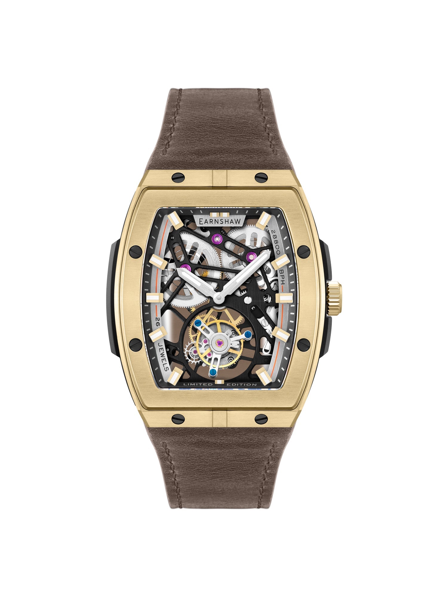 Earnshaw Invincible Limited Edition Tourbillon Automatic Men's Watch - ES-8281-03