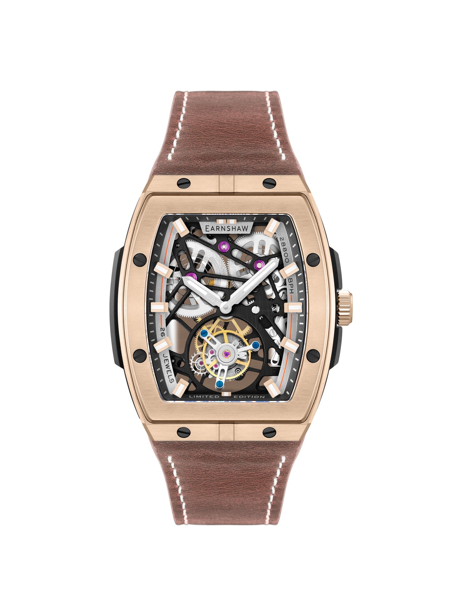 Earnshaw Invincible Limited Edition Tourbillon Automatic Men's Watch - ES-8281-04