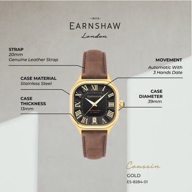 Earnshaw Coussin Automatic Men's Watch -  ES-8284-01