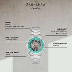 Earnshaw Cornwall Skeleton Automatic Men's Watch -  ES-8290-11