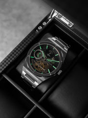 Earnshaw Drake Dual Time & Moonphase Automatic Men's Watch -  ES-8291-11