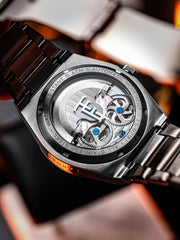 Earnshaw Drake Dual Time & Moonphase Automatic Men's Watch -  ES-8291-11