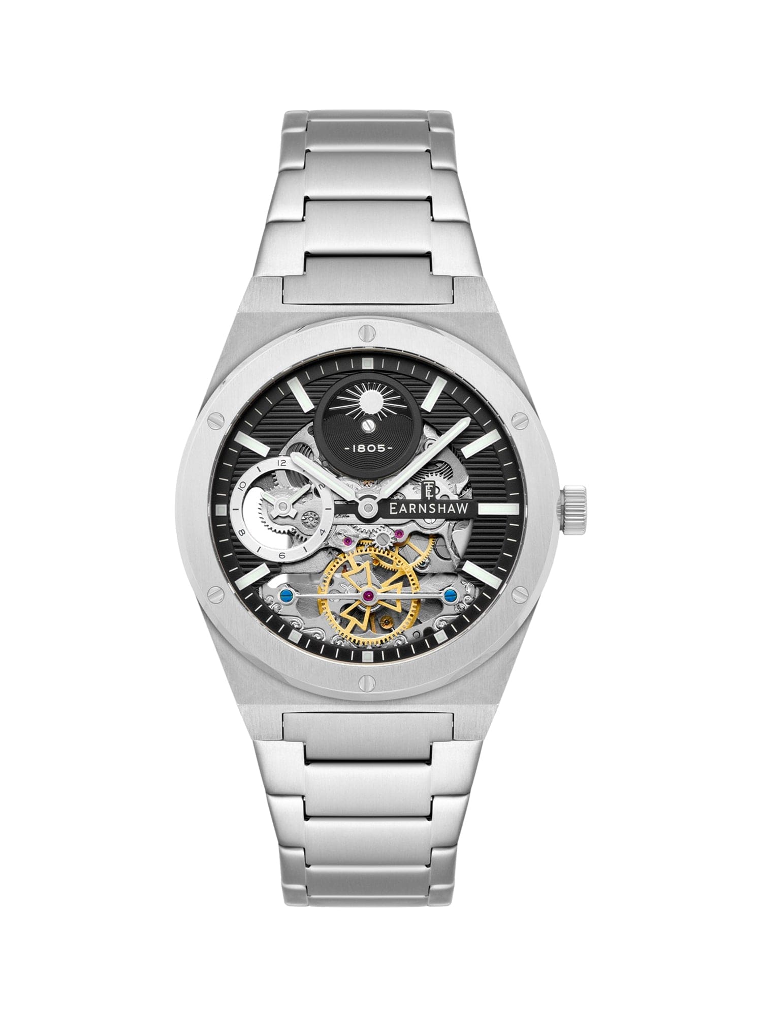 Earnshaw Drake Dual Time & Moonphase Automatic Men's Watch -  ES-8291-11